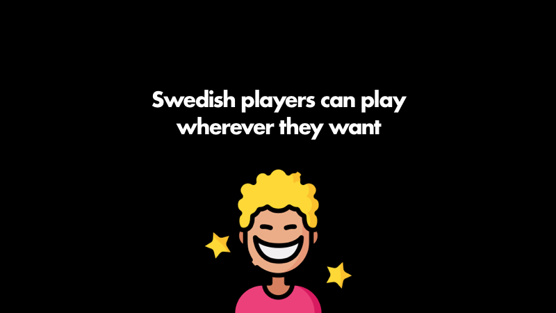 Swedish players can play on unlicensed casinos